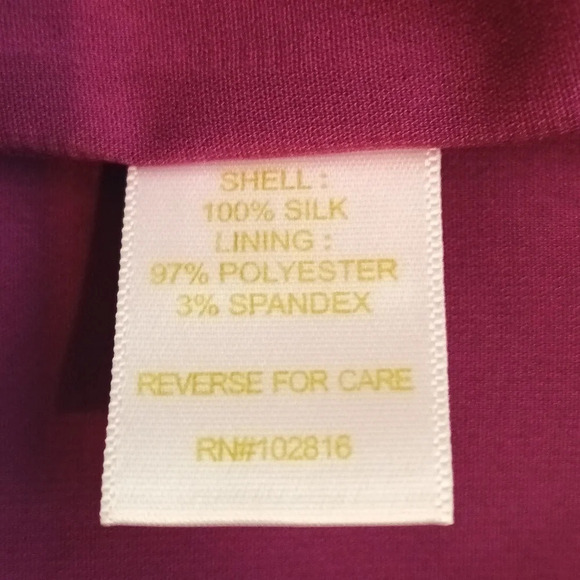 Garnet Hill Y2K Tyler dress 100% silk exterior Lined multi color side zip  2 - Picture 12 of 12